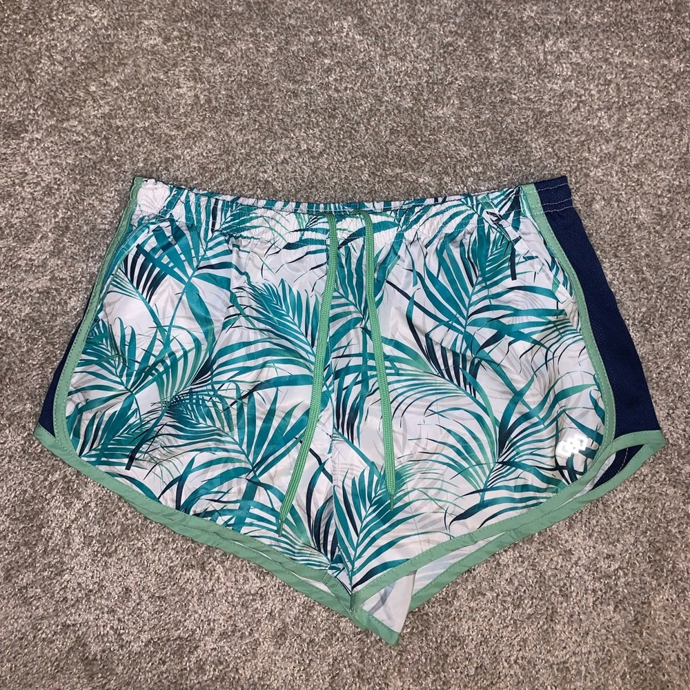 Leg3nd Green & White Tropic Athletic shorts size M - Picture 3 of 10